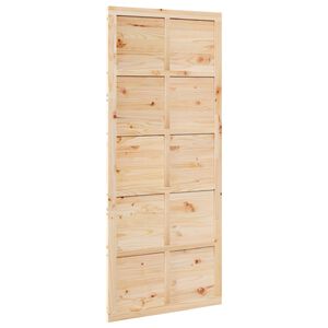 vidaXL Porte de grange Naturel 90 x 2,5 x 208 cm Bois de pin massif