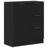 vidaXL Buffet Ch&ecirc;ne noir 60 x 30 x 70 cm Bois d'ing&eacute;nierie