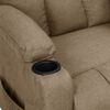vidaXL Fauteuil inclinable &eacute;lectrique Taupe Tissu