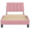 vidaXL Cadre de lit sans matelas Hanko rose 80x200 cm velours