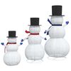 vidaXL Famille de bonhommes de neige de Noël 3 pcs Blanc chaud