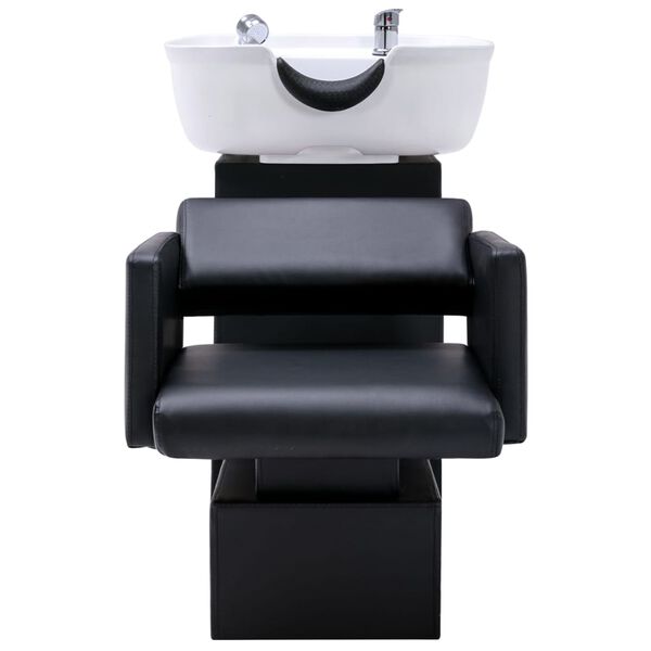 vidaXL Unit&eacute; de rin&ccedil;age de shampoing avec chaises de salon Similicuir