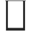 vidaXL Pieds de table à manger en U 2 pièces Noir 50 x (72-73) cm Acier