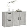 vidaXL Buffet Gris b&eacute;ton 100x33x59,5 cm Bois d'ing&eacute;nierie