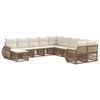 vidaXL Ensemble de canap&eacute; de jardin 11 pcs Beige polyrotin