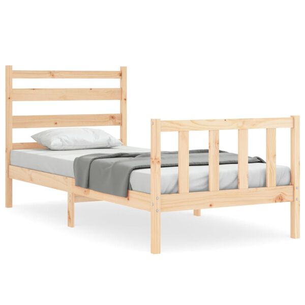 vidaXL Cadre de lit sans matelas 90x200 cm bois de pin massif