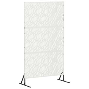 vidaXL &Eacute;cran de confidentialit&eacute; 100 x 50 x 180 cm Acier Blanc