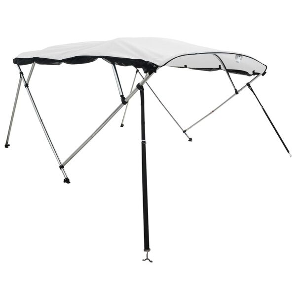 vidaXL Toit bimini &agrave; 4 arceaux parois en maille 243x(200-213)x137 cm