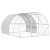 vidaXL Poulailler Argent&eacute; 400 x 300 x 200 cm Acier galvanis&eacute;