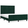 vidaXL Cadre de lit sans matelas vert fonc&eacute; 140x190 cm velours