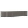 vidaXL Lit sur&eacute;lev&eacute; de jardin Gris 367x140x68cm Acier galvanis&eacute;