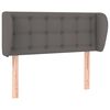 vidaXL T&ecirc;te de lit avec oreilles Gris 83x23x78/88 cm Similicuir