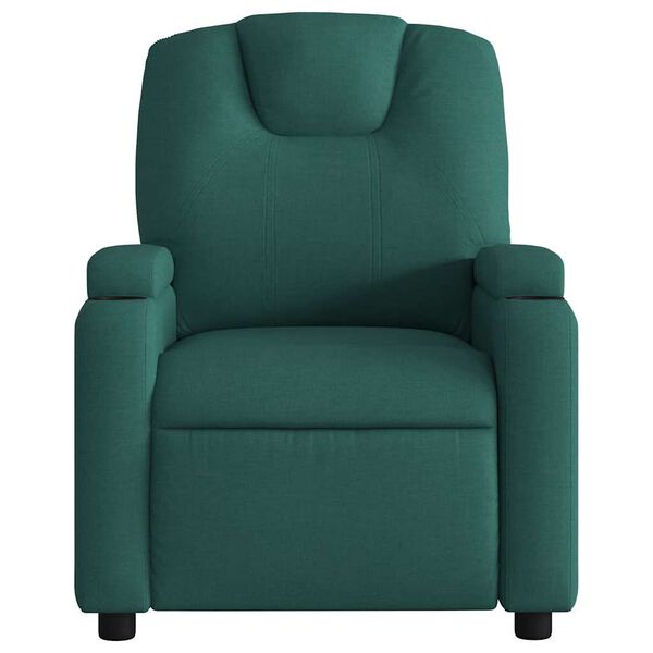 vidaXL Fauteuil de massage inclinable Vert fonc&eacute; Tissu