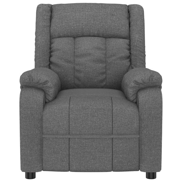 vidaXL Fauteuil de massage inclinable Gris fonc&eacute; Tissu