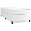 vidaXL Sommier &agrave; lattes de lit avec matelas Blanc 90x200 cm Similicuir