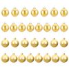vidaXL Ensemble de boules de No&euml;l 30 pc Dor&eacute; 6 cm Polystyr&egrave;ne