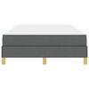 vidaXL Lit &agrave; ressorts avec matelas Gris fonc&eacute; 120 x 200 cm tissu
