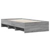 vidaXL Cadre de lit sans matelas sonoma gris 100x200 cm