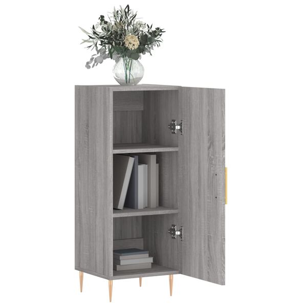 vidaXL Buffet Sonoma gris 34,5x34x90 cm Bois d'ingénierie
