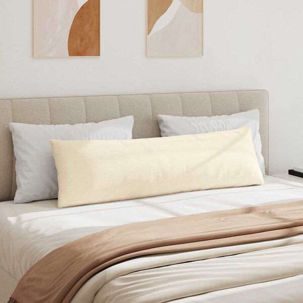 vidaXL Coussins de canapé 2 pcs Crème 145 x 40 cm