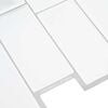 vidaXL Autocollants Décoratifs 10 pcs Blanc gris 29,4 x 21,4 x 0,8 cm