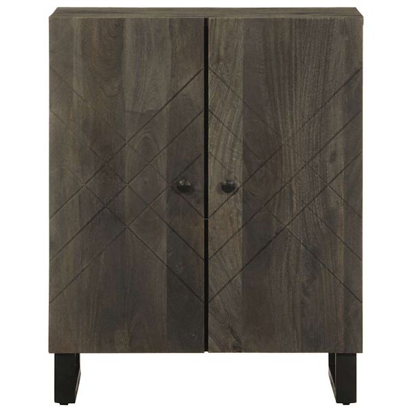 vidaXL Buffet noir 60x33x75 cm bois massif de manguier