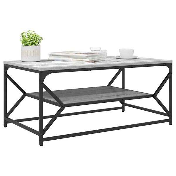 vidaXL Table basse Gris Sonoma 90 x 50 x 40 cm