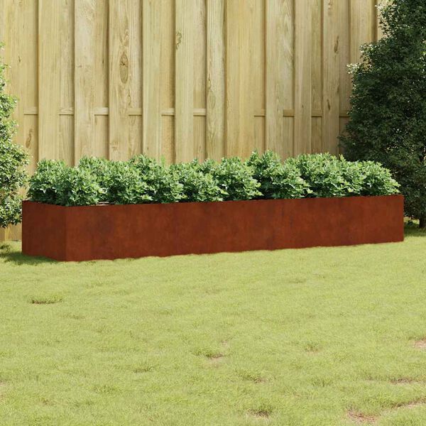 vidaXL Lit sur&eacute;lev&eacute; de jardin 280x80x40 cm acier corten