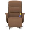 vidaXL Fauteuil inclinable de massage avec repose-pieds marron tissu
