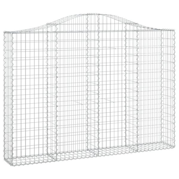 vidaXL Paniers &agrave; gabions arqu&eacute;s 12 pcs 200x30x140/160 cm Fer galvanis&eacute;