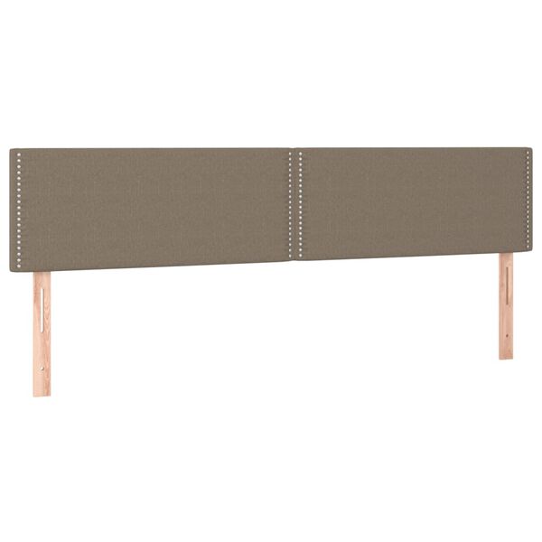 vidaXL T&ecirc;tes de lit 2 pcs Taupe 100x5x78/88 cm Tissu