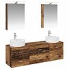 vidaXL Ensemble de mobilier de salle de bain 5 pcs Bois ancien