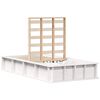 vidaXL Cadre de lit Blanc 90 x 200 cm Bois de pin massif