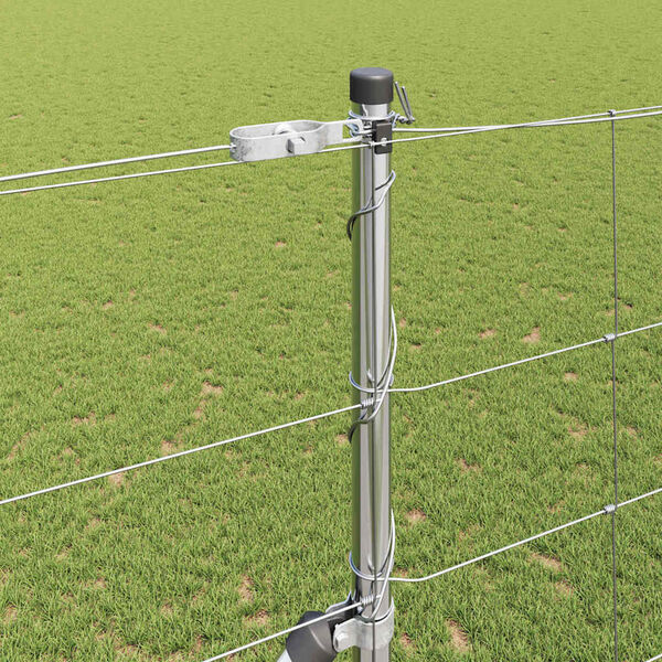 vidaXL Poteau de clôture. Galvanisé 50 x 1,5 m Acier