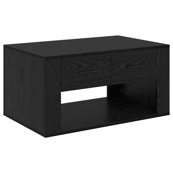 vidaXL Table basse Ch&ecirc;ne noir 80 x 50 x 40 cm Bois d'ing&eacute;nierie