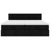 VidaXL Cadre de lit ottoman avec matelas noir 180x200cm tissu