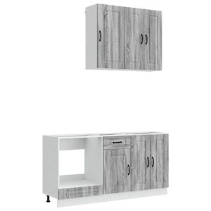 vidaXL Unit&eacute; de cuisine KALMAR 5 pc Sonoma gris Bois d'ing&eacute;nierie