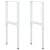 vidaXL Cadres d'&eacute;tabli r&eacute;glables 2 pcs M&eacute;tal 55x(69-95,5) cm Gris
