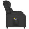 vidaXL Fauteuil &eacute;lectrique de massage Noir Similicuir