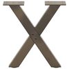 vidaXL Pieds de table basse en forme de X, 2 pi&egrave;ces, acier naturel, 37 x (30-31) cm
