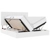 vidaXL Lit avec rangement et matelas Blanc pur 200 x 200 cm
