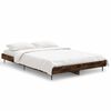 vidaXL Cadre de lit sans matelas ch&ecirc;ne fum&eacute; 120x190 cm bois ing&eacute;nierie