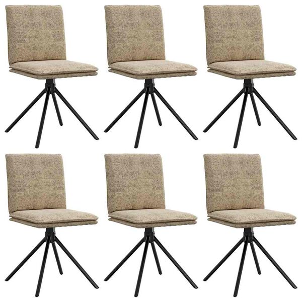 vidaXL Chaises &agrave; manger lot de 6 gris clair similicuir daim