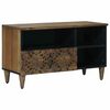 vidaXL Meuble TV Marron 80 x 33,5 x 46 cm Bois de mangue massif