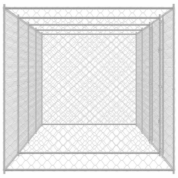 vidaXL Cage pour chien Argent 600 x 200 x 200 cm Acier galvanisé