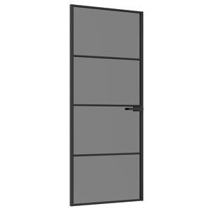 vidaXL Porte int&eacute;rieure 83 x 201,5 cm Verre tremp&eacute; et aluminium