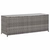 vidaXL Bo&icirc;te de rangement de jardin gris 150x50x60 cm r&eacute;sine tress&eacute;e