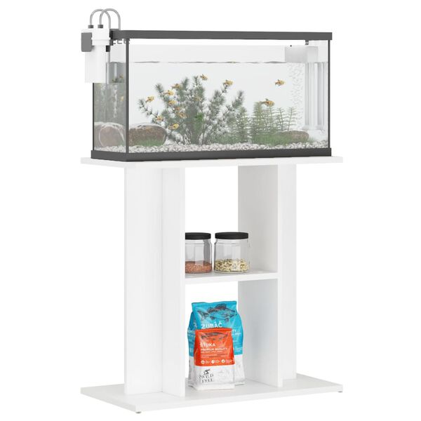 vidaXL Support pour aquarium blanc 60x30x60 cm bois d'ingénierie