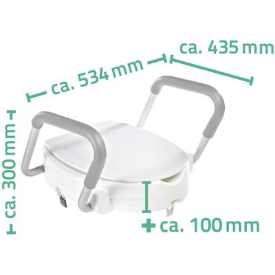 RIDDER Siège de toilette avec barre de sécurité Blanc 150 kg A0072001