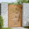 vidaXL Portail de jardin 85x150 cm acier corten conception de l'arbre
